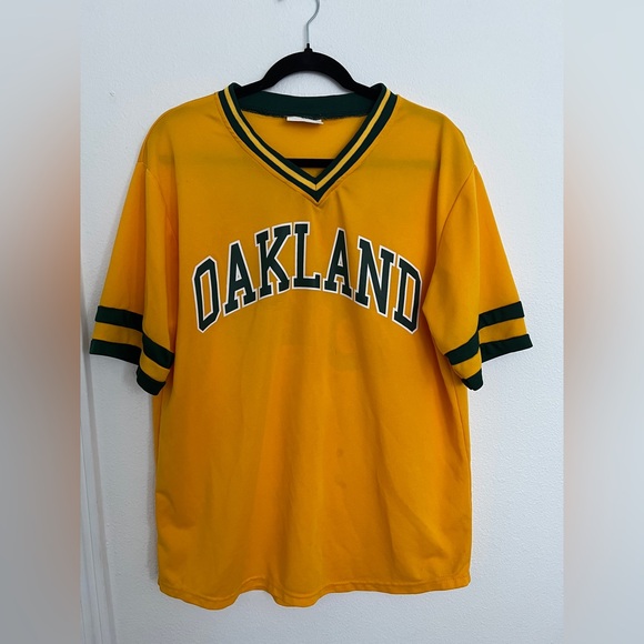 match Up Other - Oakland A’s Athletics Dave Stewart #34 Yellow Jersey Size XL Stadium Giveaway